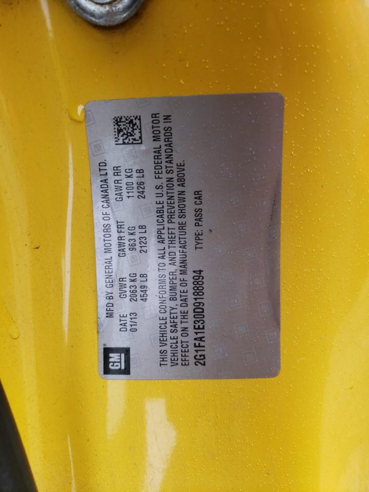 2013 Chevrolet Camaro Ls VIN: 2G1FA1E30D9188894 Lot: 80268345