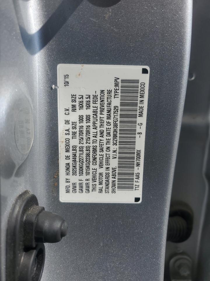 2015 Honda Cr-V Lx VIN: 3CZRM3H38FG717529 Lot: 81454905