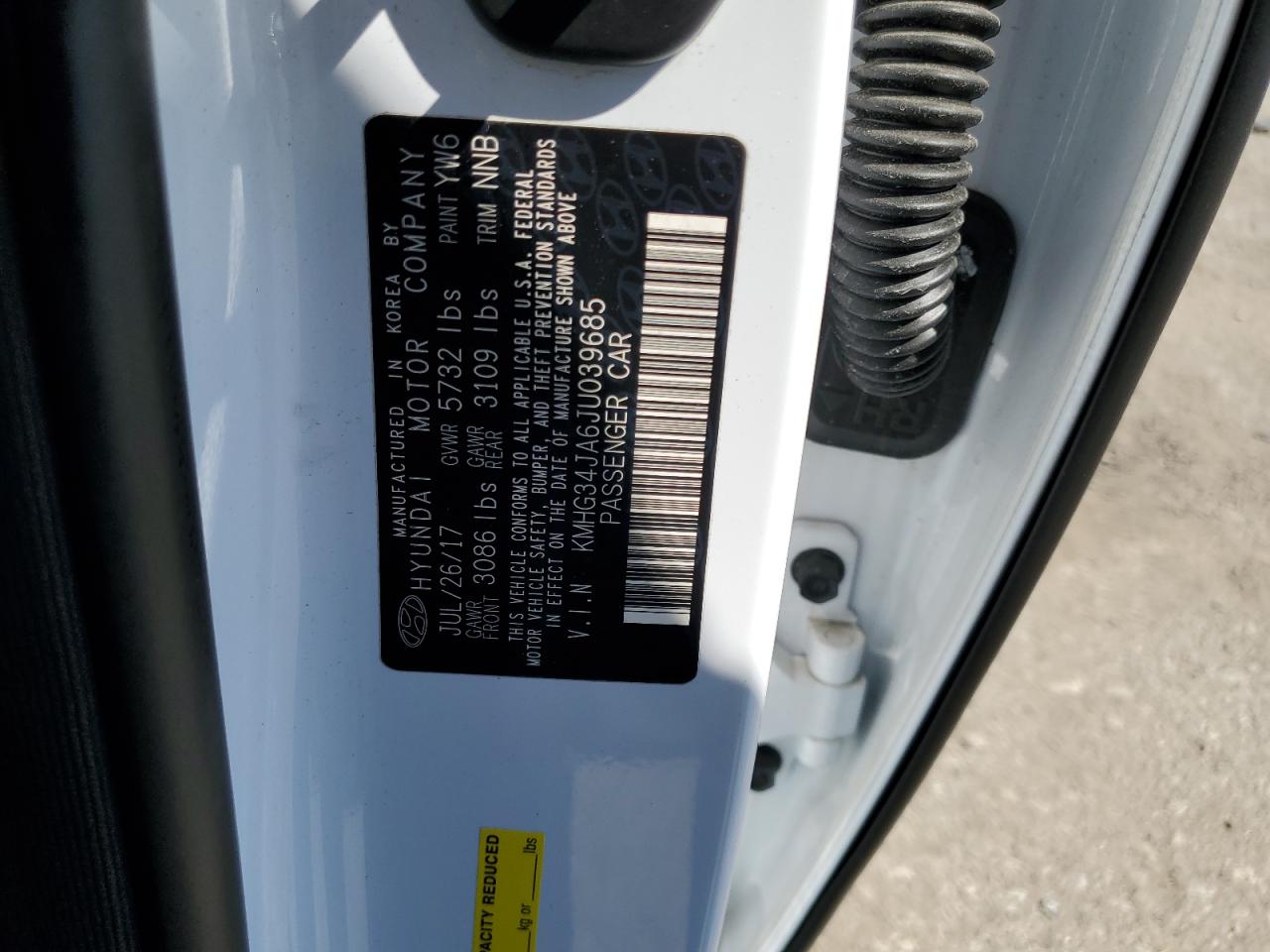 2018 Genesis G90 Premium VIN: KMHG34JA6JU039685 Lot: 81398515