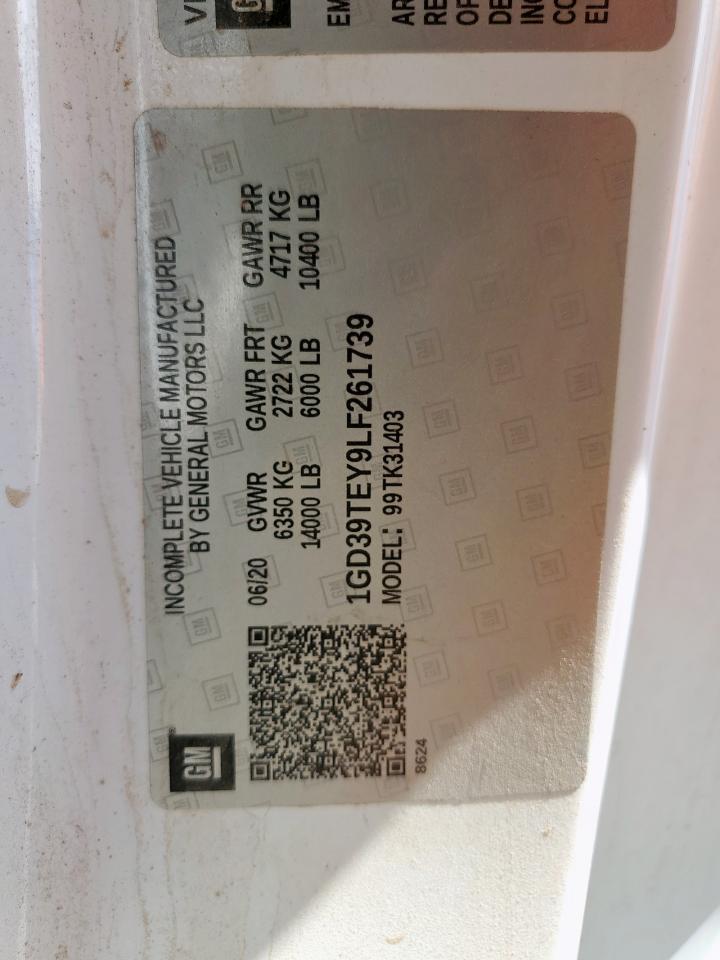 2020 GMC Sierra K3500 Sle VIN: 1GD39TEY9LF261739 Lot: 71795655