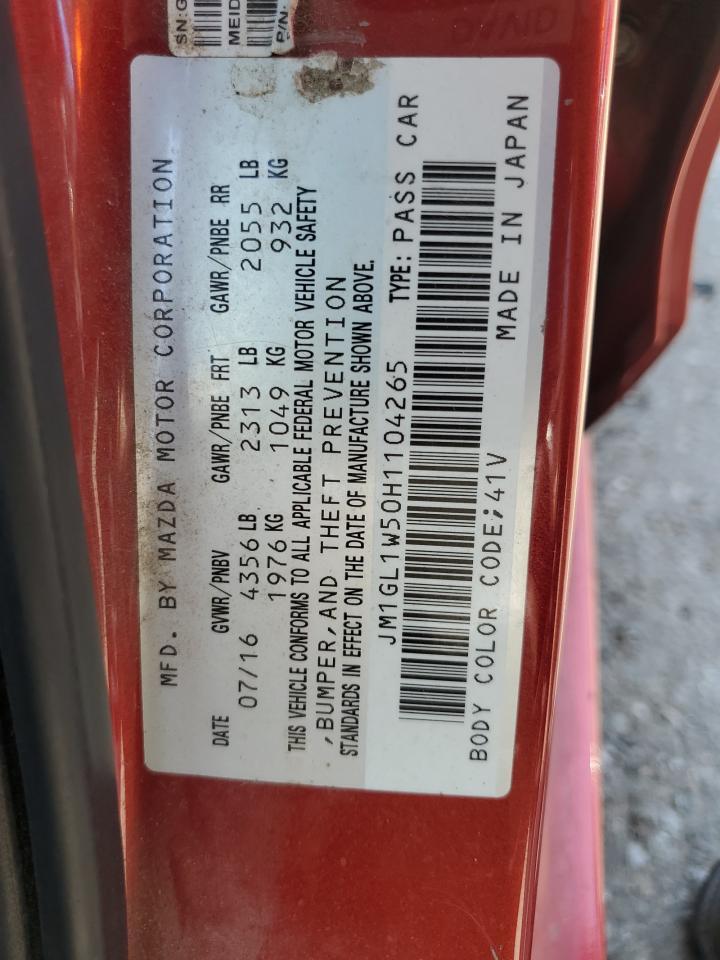 2017 Mazda 6 Grand Touring VIN: JM1GL1W50H1104265 Lot: 80093905