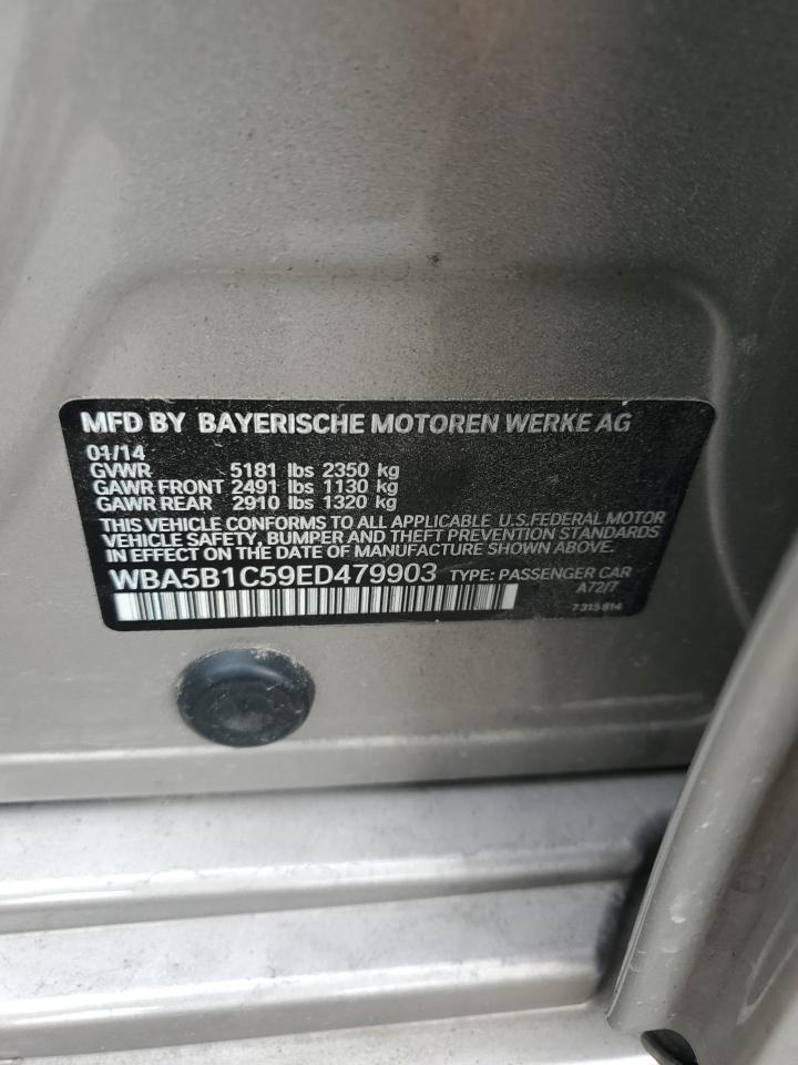 2014 BMW 535 I VIN: WBA5B1C59ED479903 Lot: 83770955