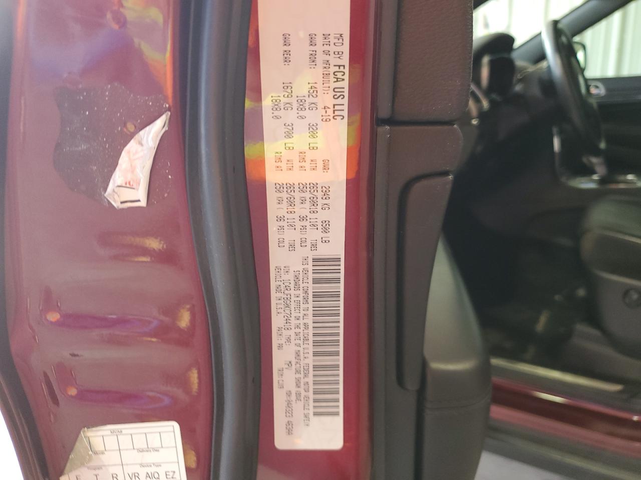 2019 Jeep Grand Cherokee Limited VIN: 1C4RJFBG0KC724418 Lot: 80935535