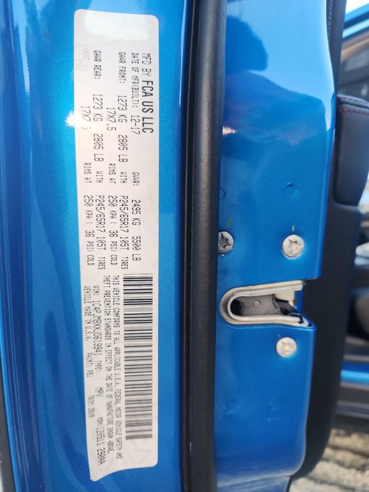 2018 Jeep Cherokee Trailhawk VIN: 1C4PJMBXXJD619941 Lot: 83754425