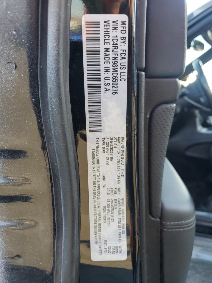 2021 Jeep Grand Cherokee Trackhawk VIN: 1C4RJFN98MC650276 Lot: 71861985