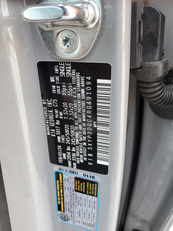 2024 Kia Telluride Ex VIN: 5XYP3DGC4RG491094 Lot: 81747235