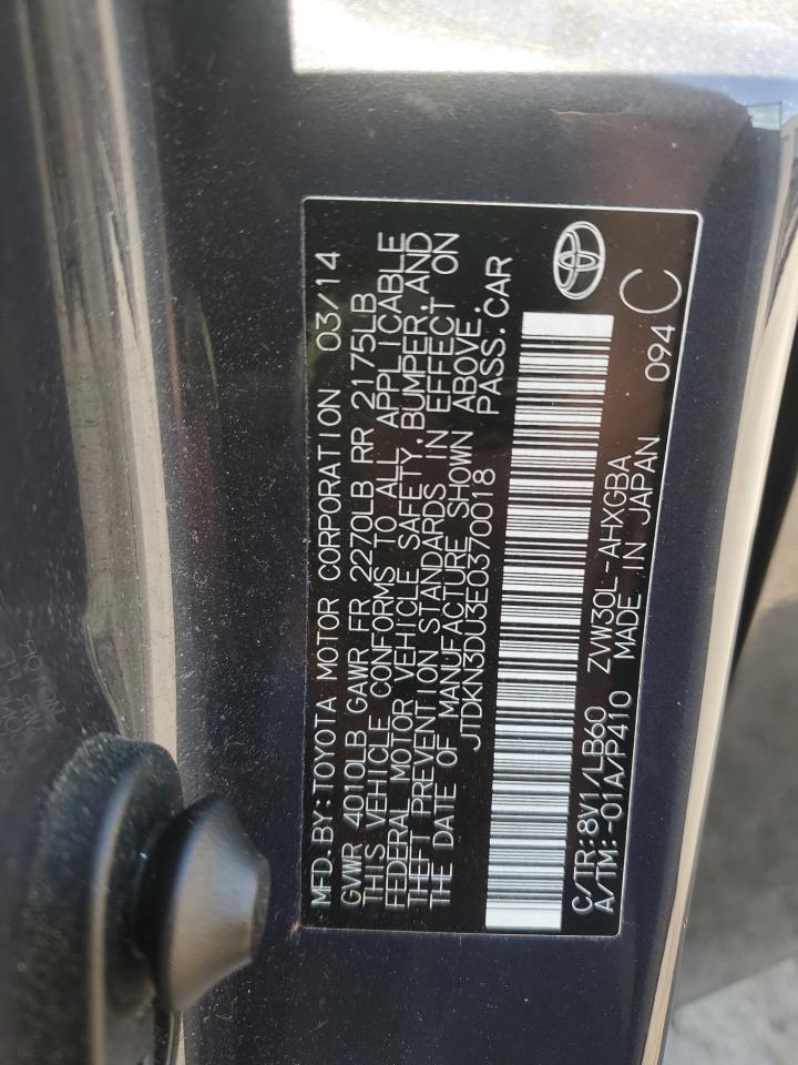 2014 Toyota Prius VIN: JTDKN3DU3E0370018 Lot: 71320445