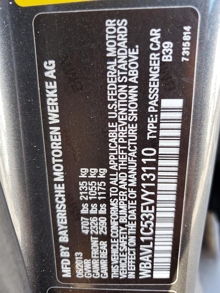 2014 BMW X1 xDrive28I VIN: WBAVL1C53EVY13110 Lot: 80446255