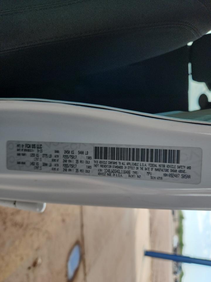 2016 Jeep Wrangler Unlimited Sport VIN: 1C4BJWDG4GL116486 Lot: 82127045