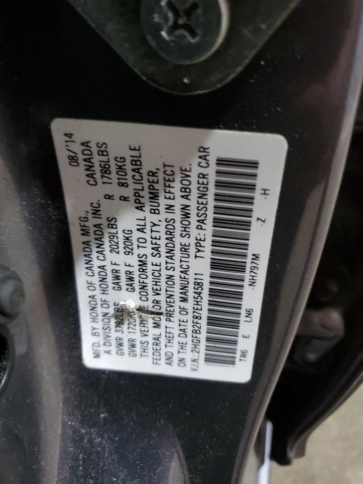 2014 Honda Civic Ex VIN: 2HGFB2F87EH545811 Lot: 81429475