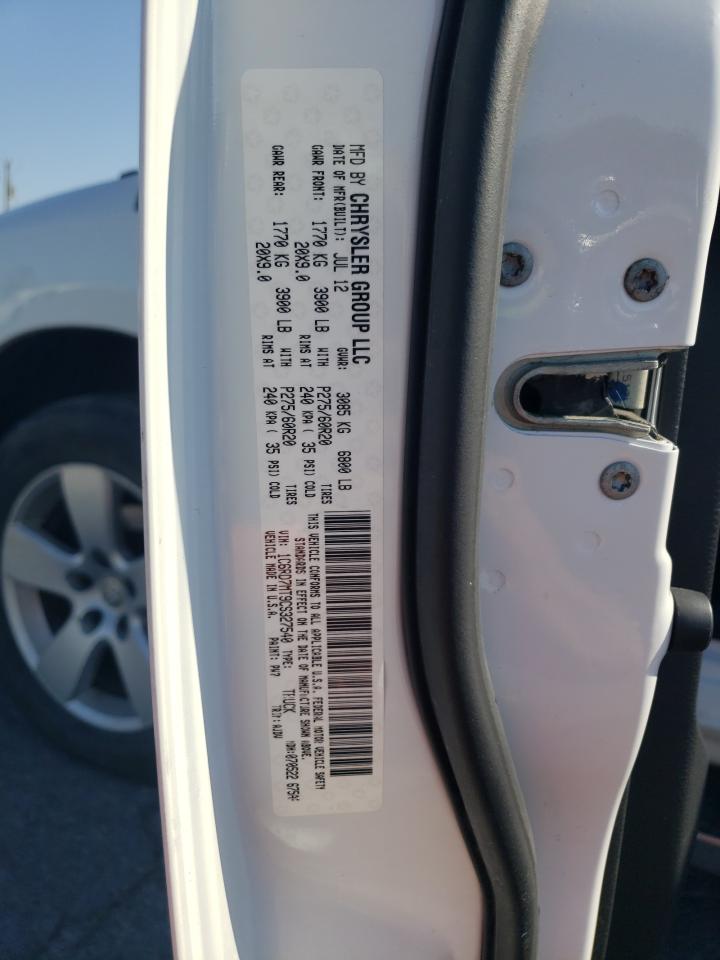 2012 Dodge Ram 1500 Sport VIN: 1C6RD7MT9CS327540 Lot: 80380775