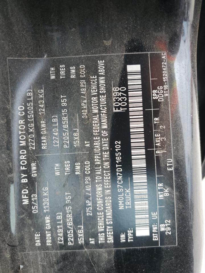 2013 Ford Transit Connect Xl VIN: NM0LS7CN7DT165102 Lot: 81543285