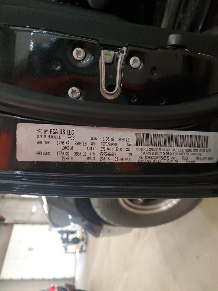 2017 Ram 1500 Slt VIN: 1C6RR7GT0HS502939 Lot: 84644885