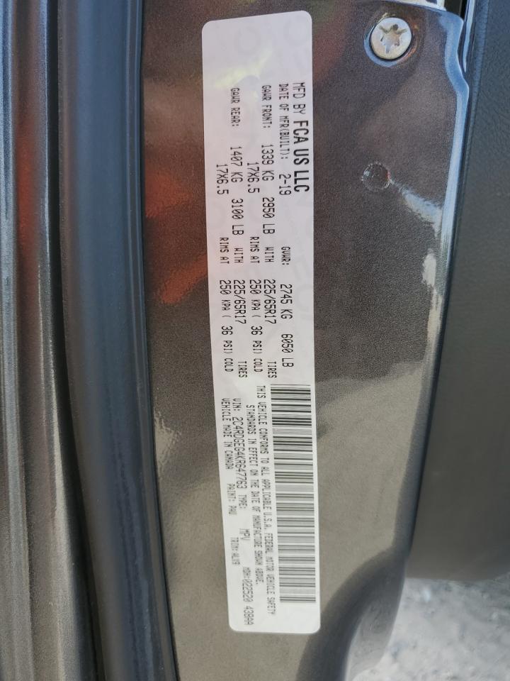 2019 Dodge Grand Caravan Gt VIN: 2C4RDGEG4KR647763 Lot: 81738555