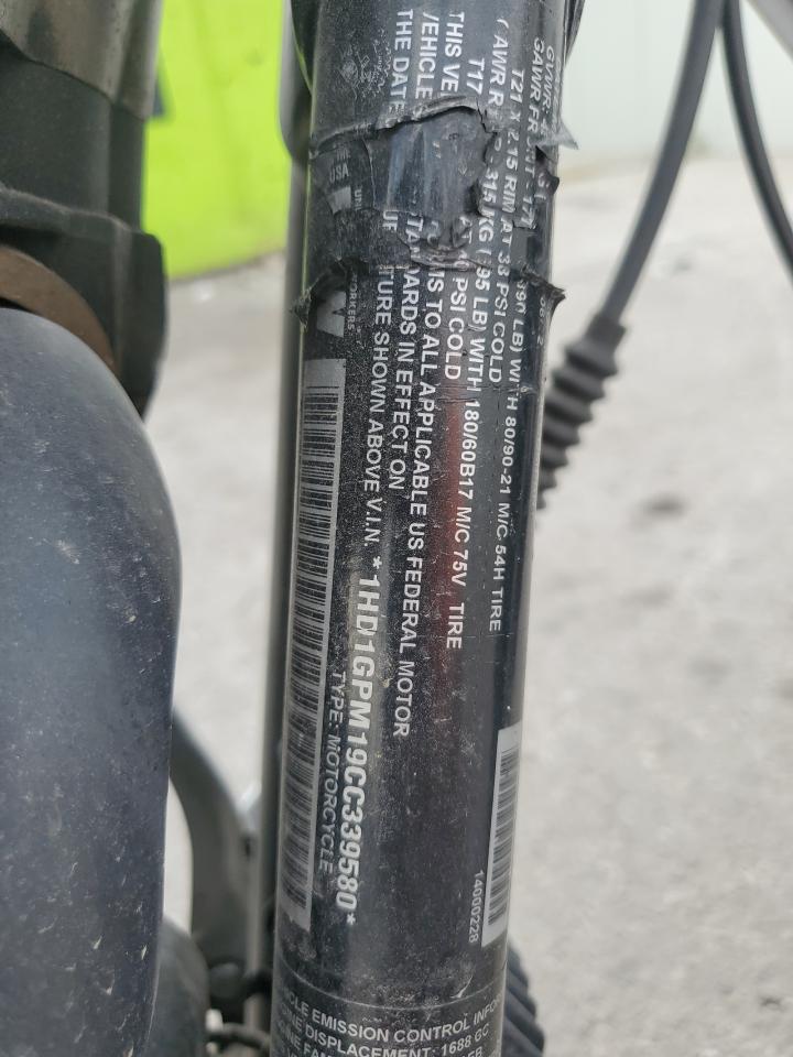 2012 Harley-Davidson Fxdwg Dyna Wide Glide VIN: 1HD1GPM19CC339580 Lot: 81274085