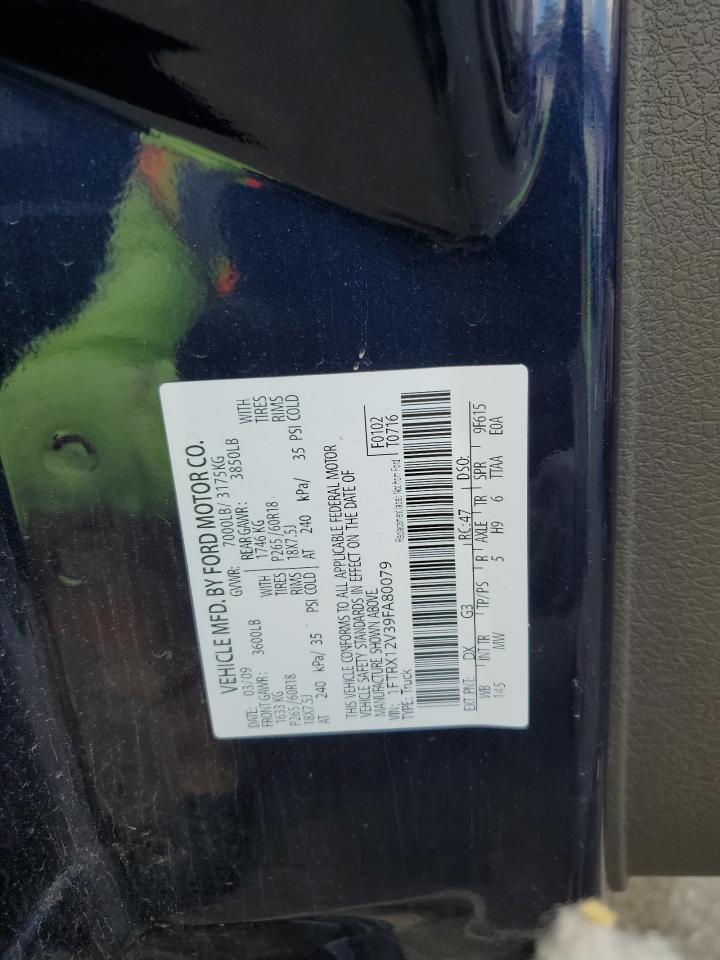 2009 Ford F150 Super Cab VIN: 1FTRX12V39FA80079 Lot: 70642885