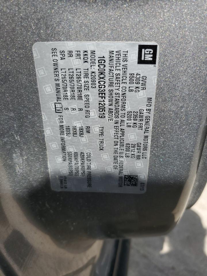 2014 Chevrolet Silverado K2500 Heavy Duty Lt VIN: 1GC0KXCG3EF120519 Lot: 72059985