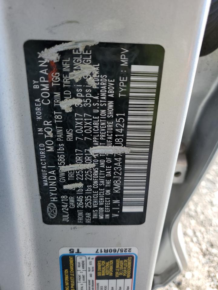 2018 Hyundai Tucson Se VIN: KM8J23A47JU814251 Lot: 84902645