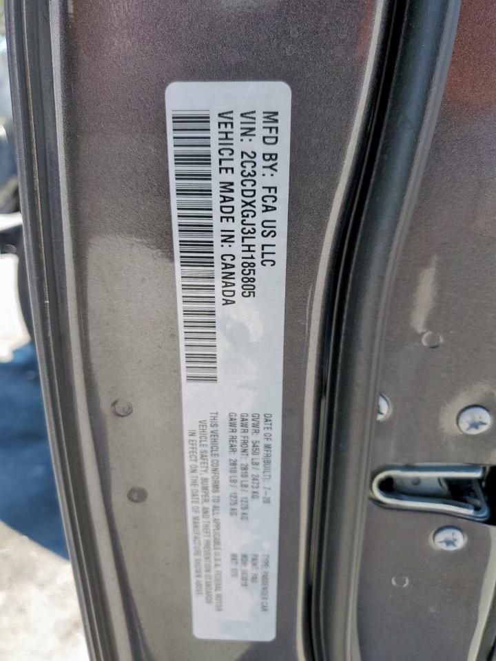 2020 Dodge Charger Scat Pack VIN: 2C3CDXGJ3LH185805 Lot: 71841945