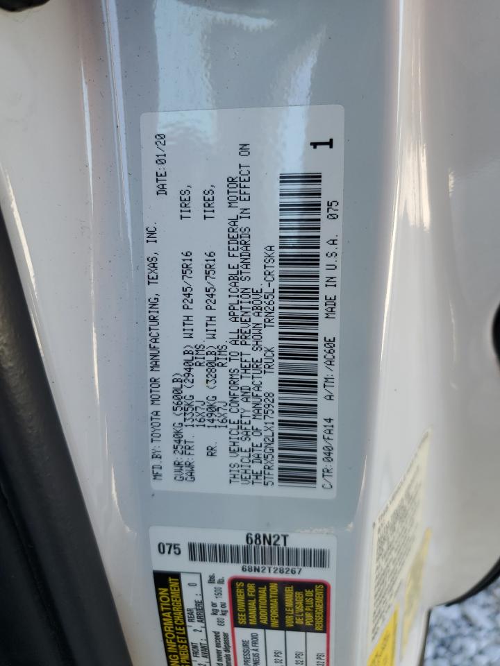 2020 Toyota Tacoma Access Cab VIN: 5TFRX5GN2LX175928 Lot: 80658925