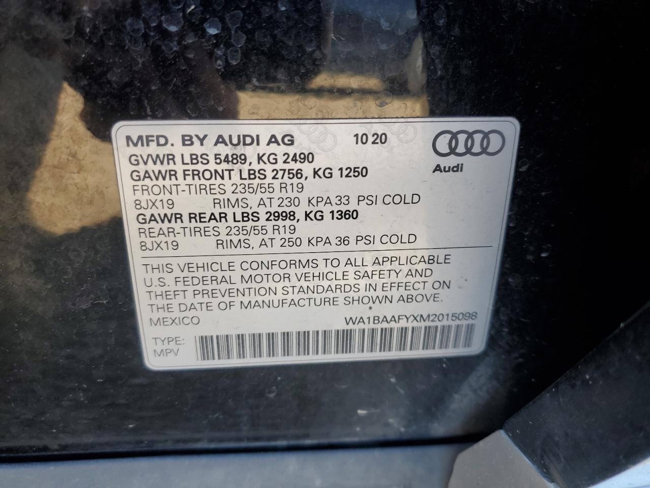 2021 Audi Q5 Premium Plus VIN: WA1BAAFYXM2015098 Lot: 70632245