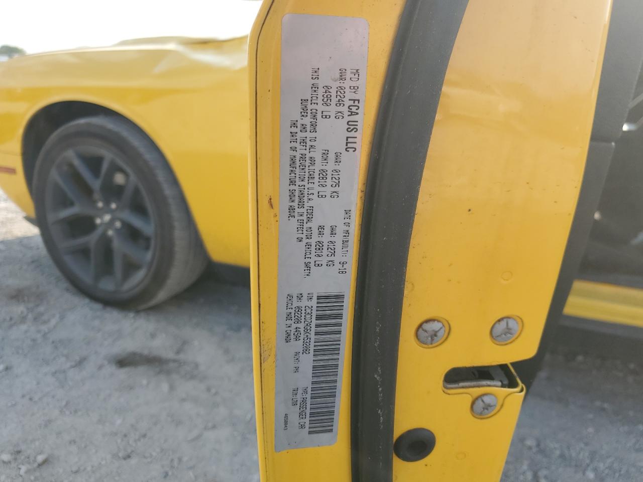 2019 Dodge Challenger Sxt VIN: 2C3CDZAG6KH532082 Lot: 71965815