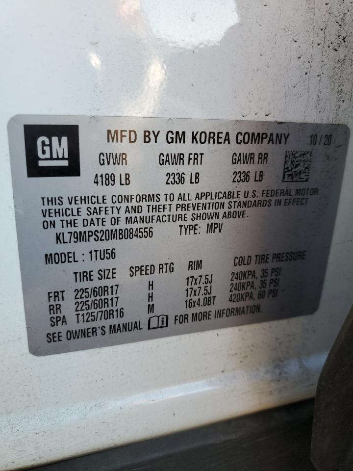 2021 Chevrolet Trailblazer Lt VIN: KL79MPS20MB084556 Lot: 80369415