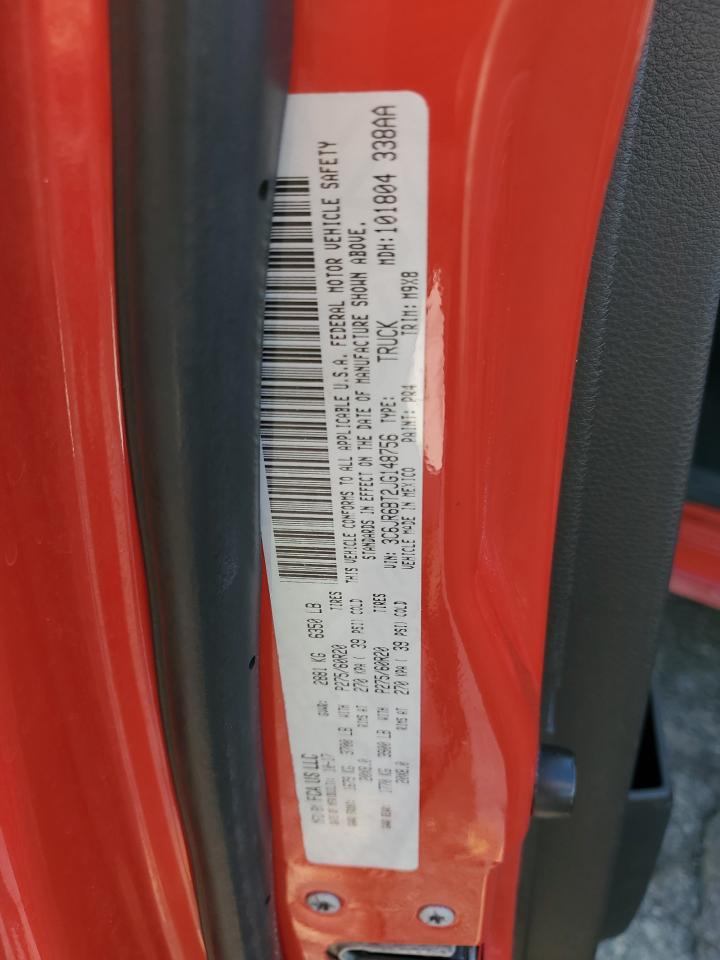 2018 Ram 1500 Slt VIN: 3C6JR6BT2JG148756 Lot: 71283085