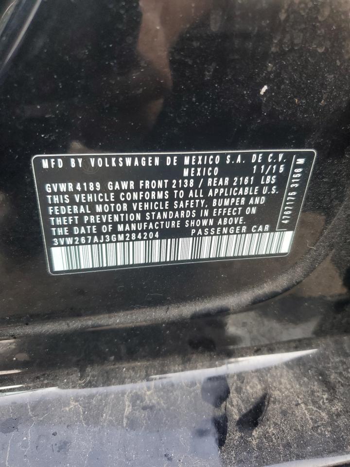 2016 Volkswagen Jetta S VIN: 3VW267AJ3GM284204 Lot: 81490645