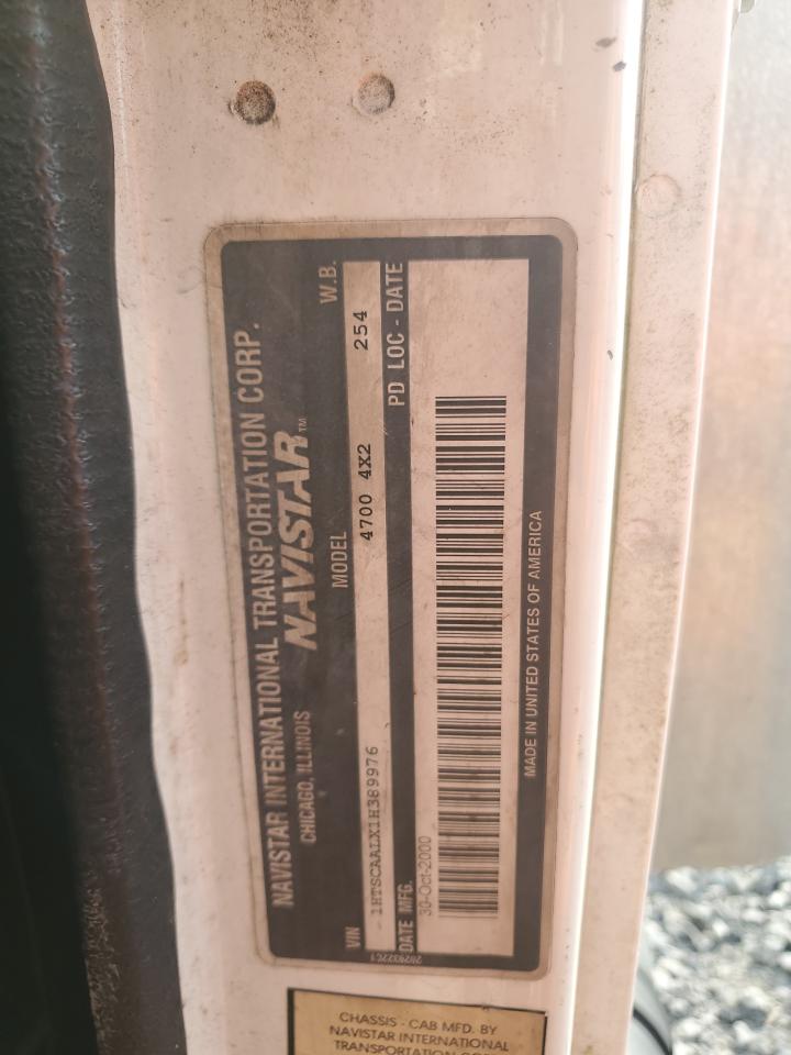 2001 International 4000 4700 VIN: 1HTSCAALX1H389976 Lot: 82092155