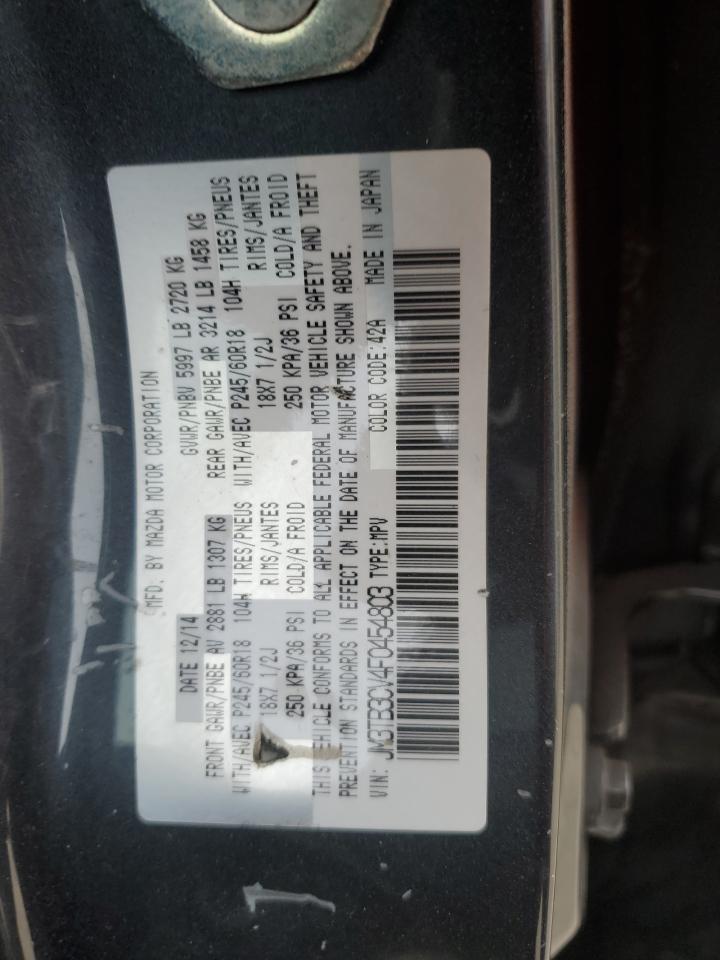 2015 Mazda Cx-9 Touring VIN: JM3TB3CV4F0454803 Lot: 81892305