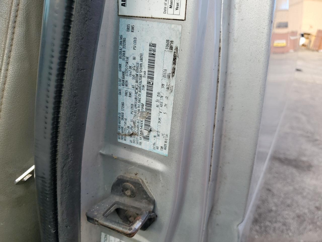 2008 Ford Econoline E150 Van VIN: 1FTNE14WX8DA51988 Lot: 80674565