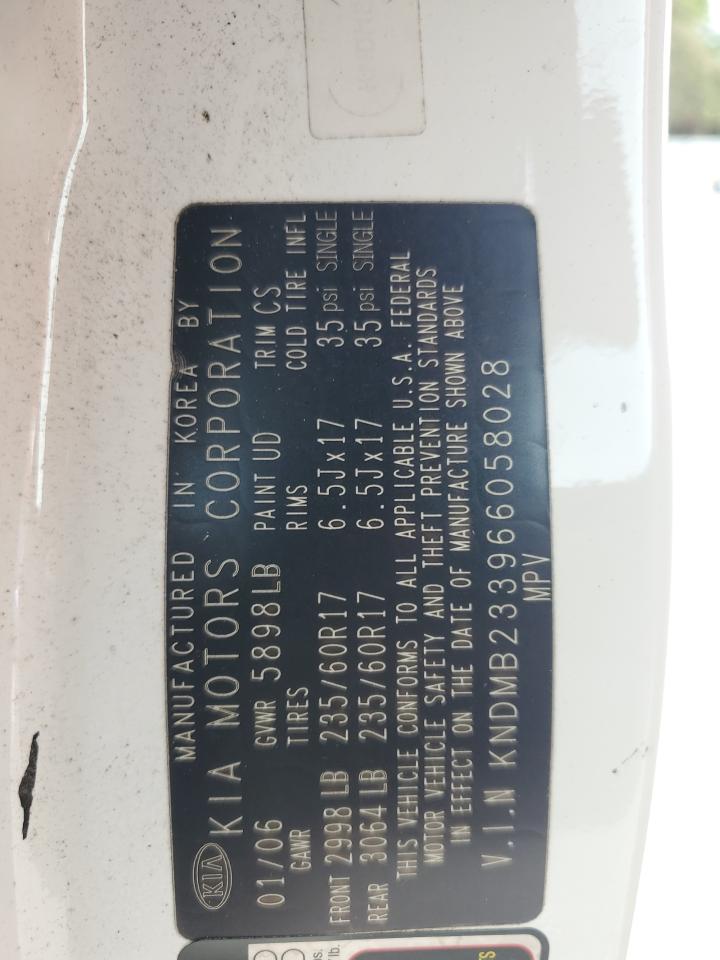 2006 Kia Sedona Ex VIN: KNDMB233966058028 Lot: 71771555