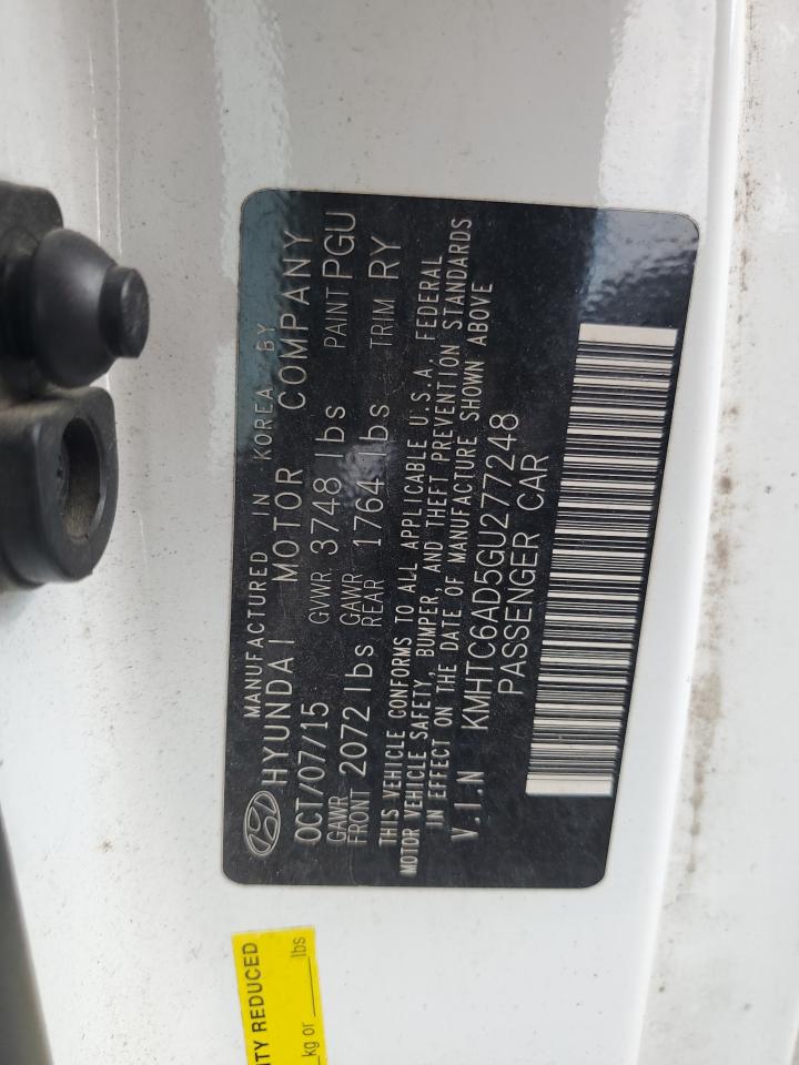 2016 Hyundai Veloster VIN: KMHTC6AD5GU277248 Lot: 81162025