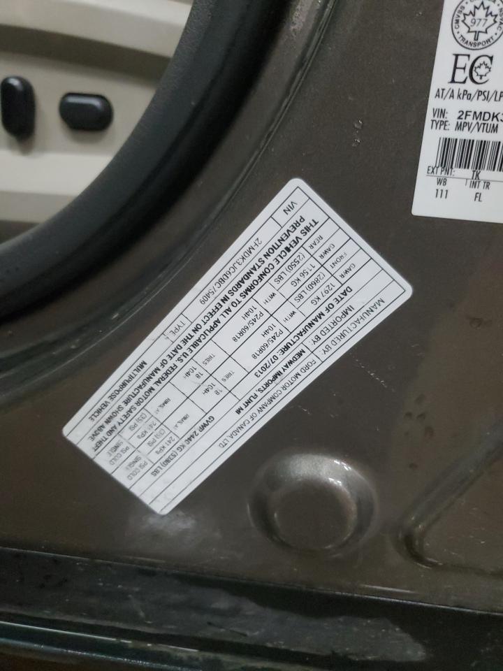 2013 Ford Edge Sel VIN: 2FMDK3JC6DBC75409 Lot: 71665725