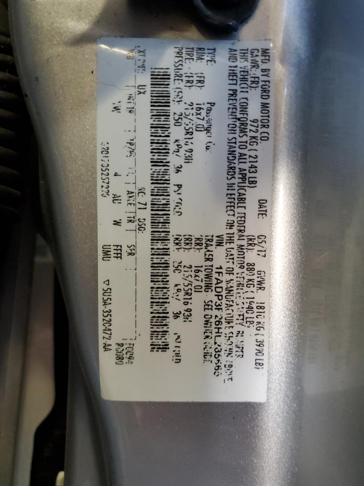 2017 Ford Focus Se VIN: 1FADP3F26HL285665 Lot: 81047545