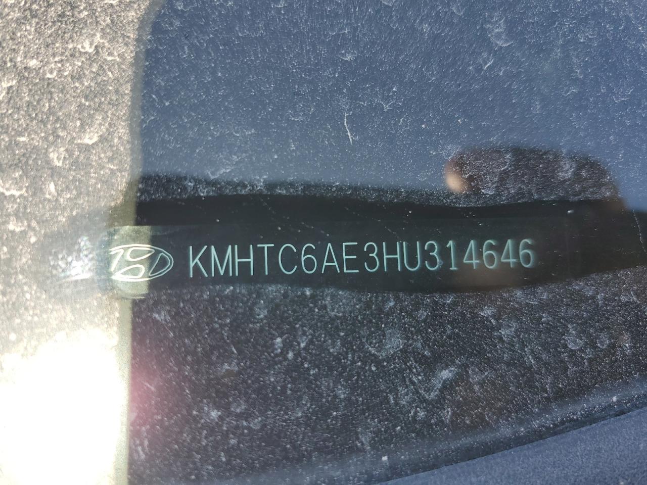 2017 Hyundai Veloster Turbo VIN: KMHTC6AE3HU314646 Lot: 71409915