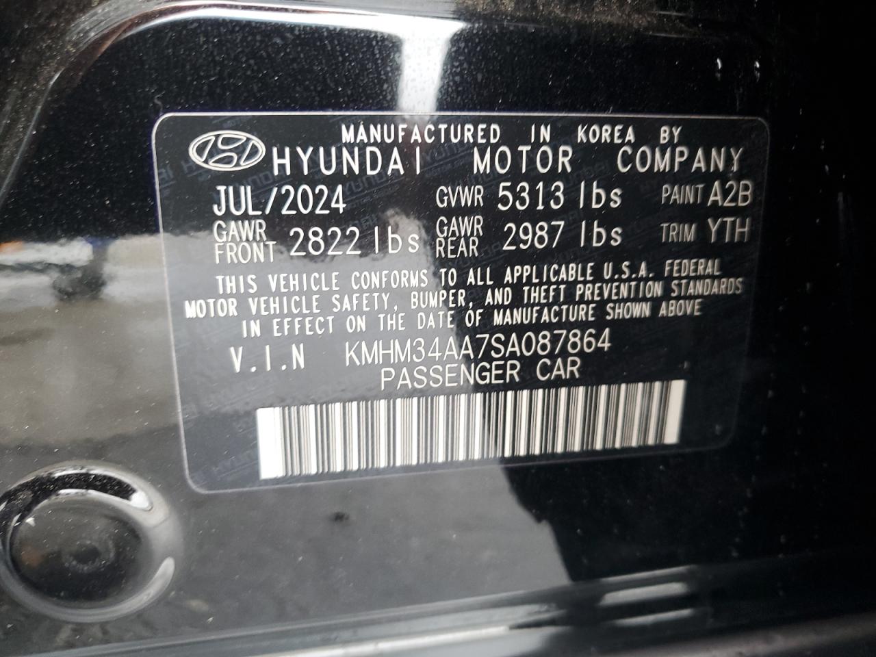 2025 Hyundai Ioniq 6 Sel VIN: KMHM34AA7SA087864 Lot: 80724755