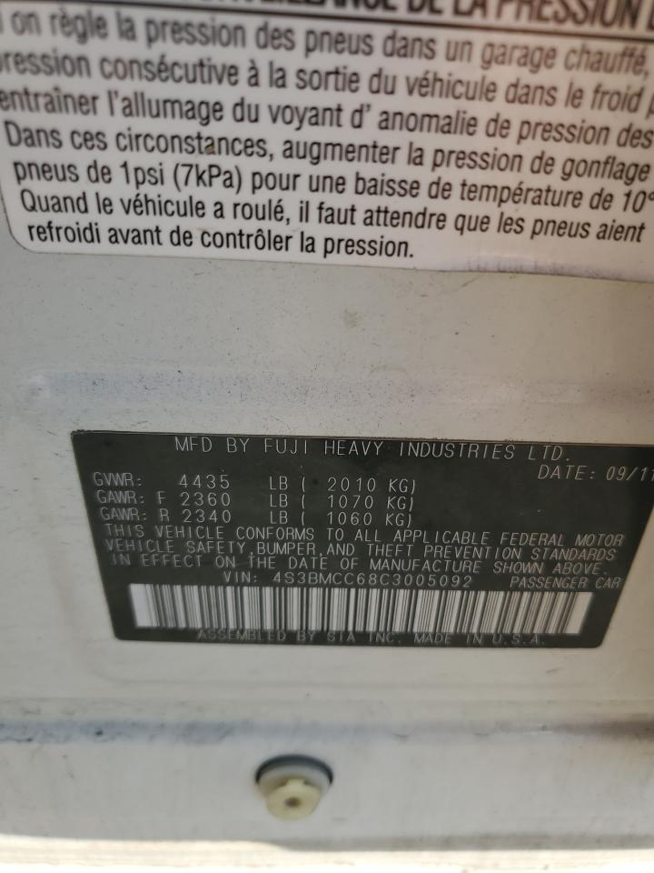 2012 Subaru Legacy 2.5I Premium VIN: 4S3BMCC68C3005092 Lot: 81945025