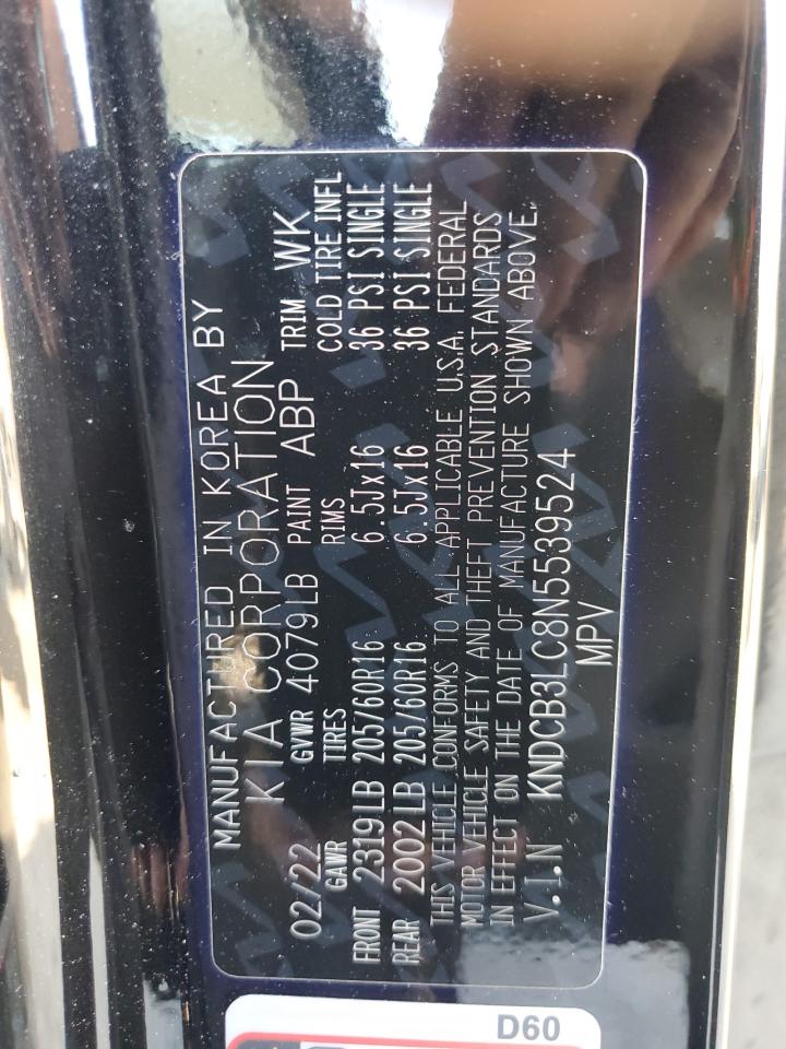 2022 Kia Niro Lx VIN: KNDCB3LC8N5539524 Lot: 80693315