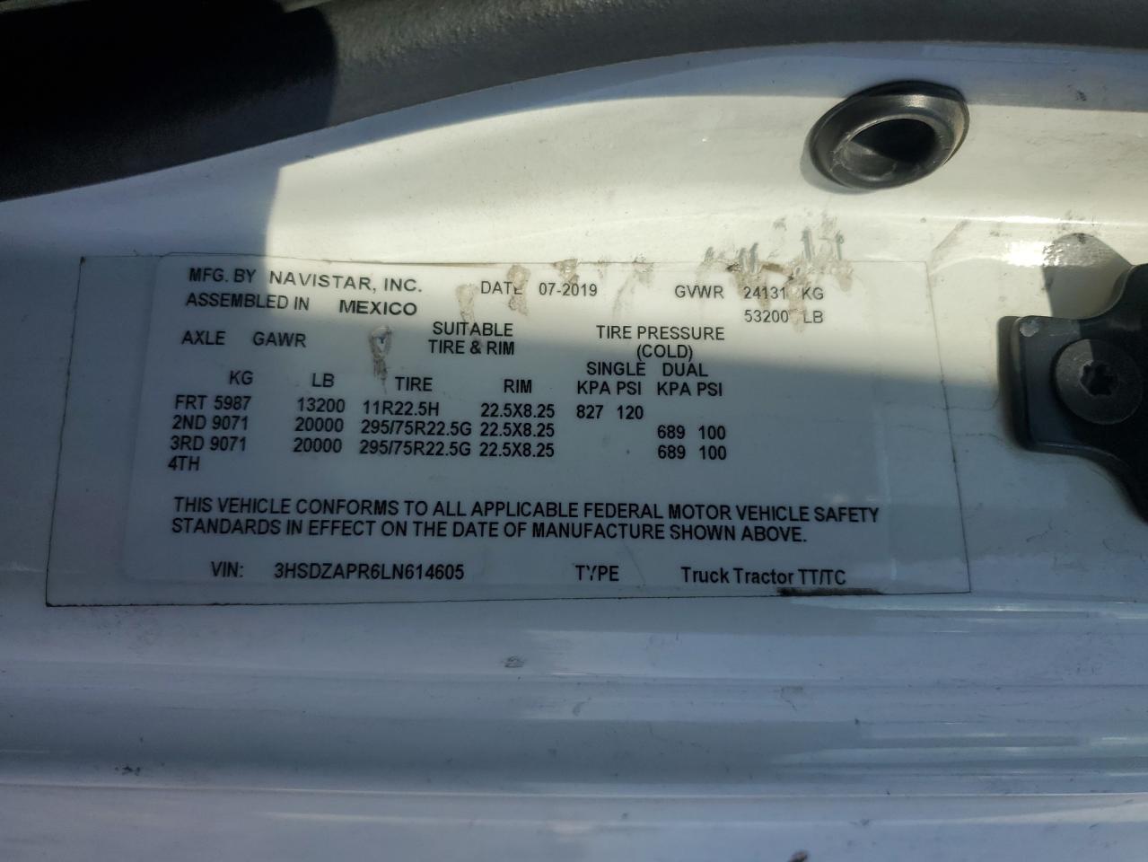 2020 International Lt625 VIN: 3HSDZAPR6LN614605 Lot: 81224245