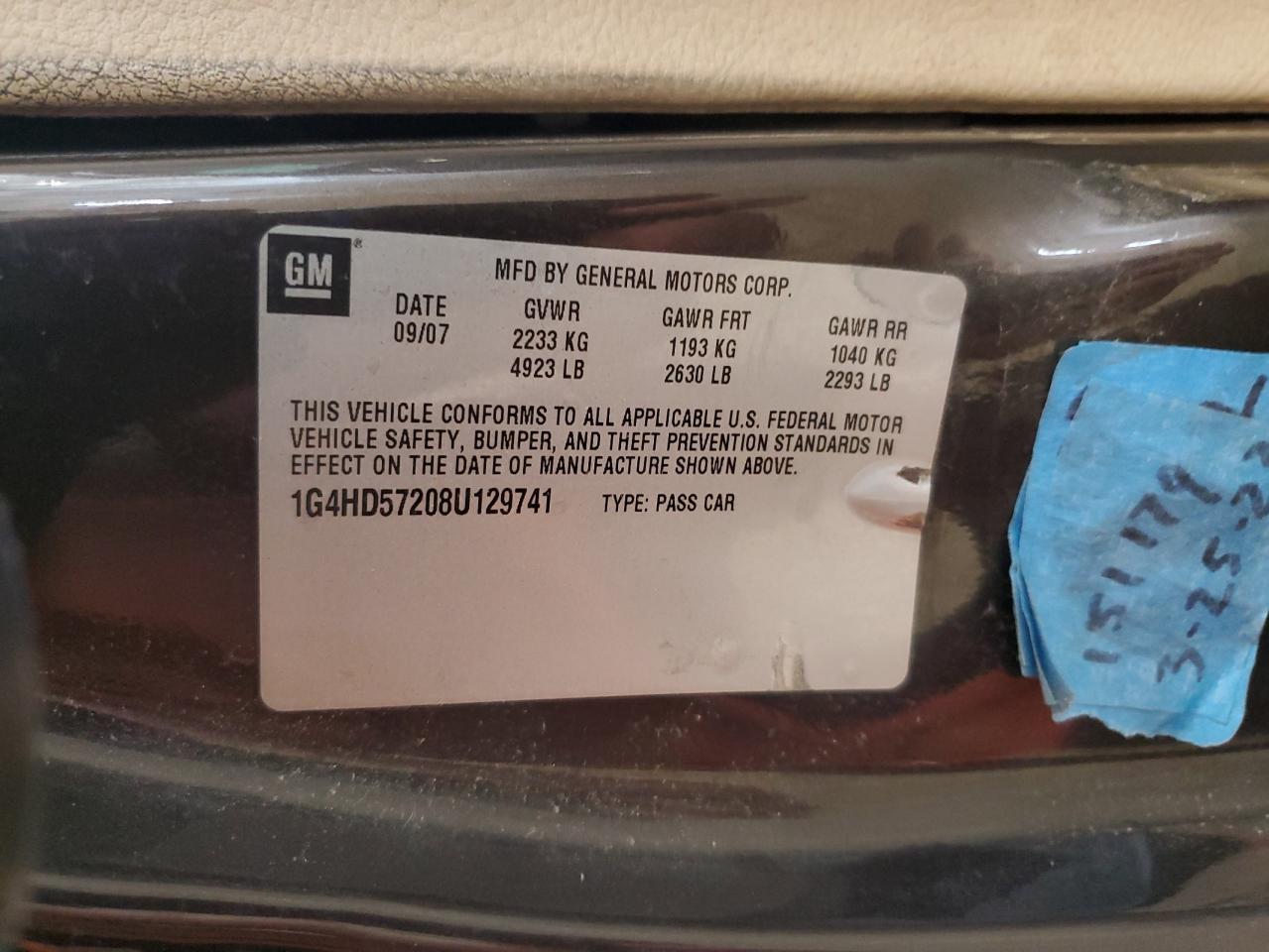 1G4HD57208U129741 BUICK LUCERNE 2008 BROWN Photo 12