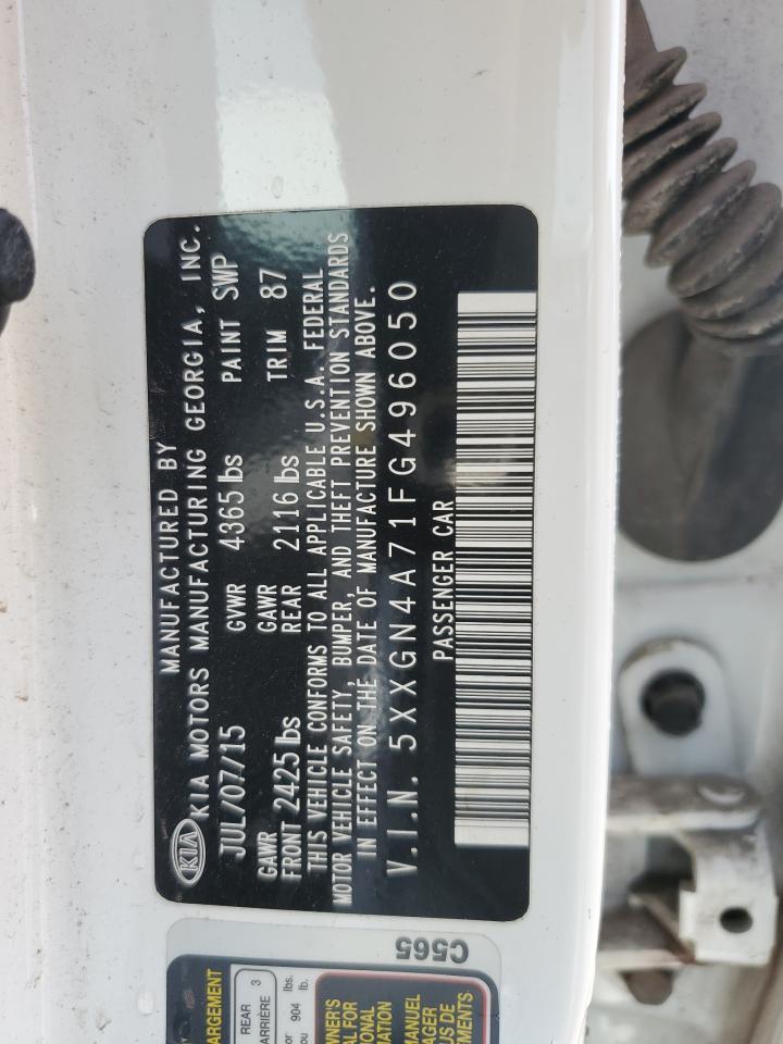 2015 Kia Optima Ex VIN: 5XXGN4A71FG496050 Lot: 80458805