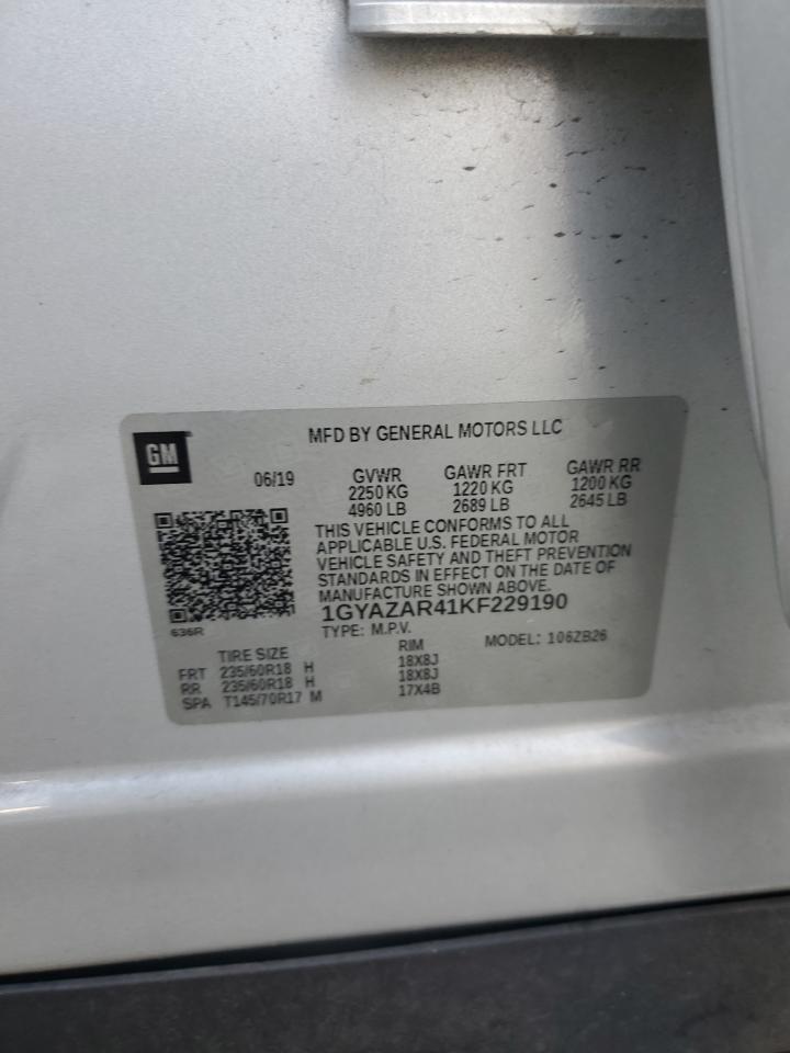 2019 Cadillac Xt4 Luxury VIN: 1GYAZAR41KF229190 Lot: 81440085