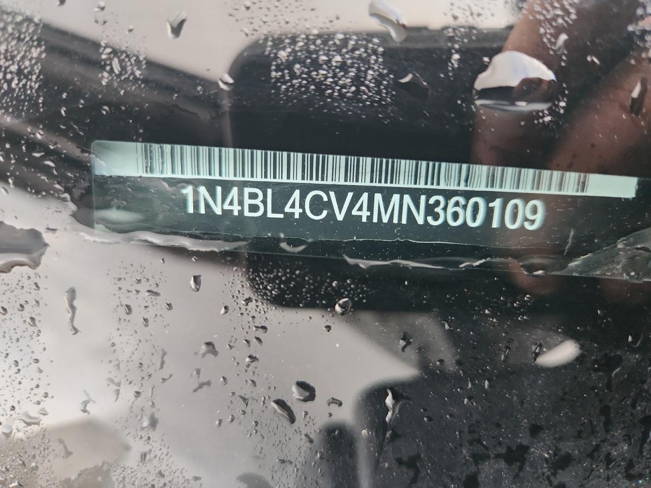 2021 Nissan Altima Sr VIN: 1N4BL4CV4MN360109 Lot: 84018415