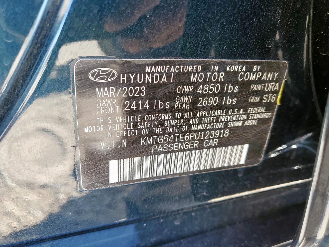 2023 Genesis G70 Base VIN: KMTG54TE6PU123918 Lot: 84436195