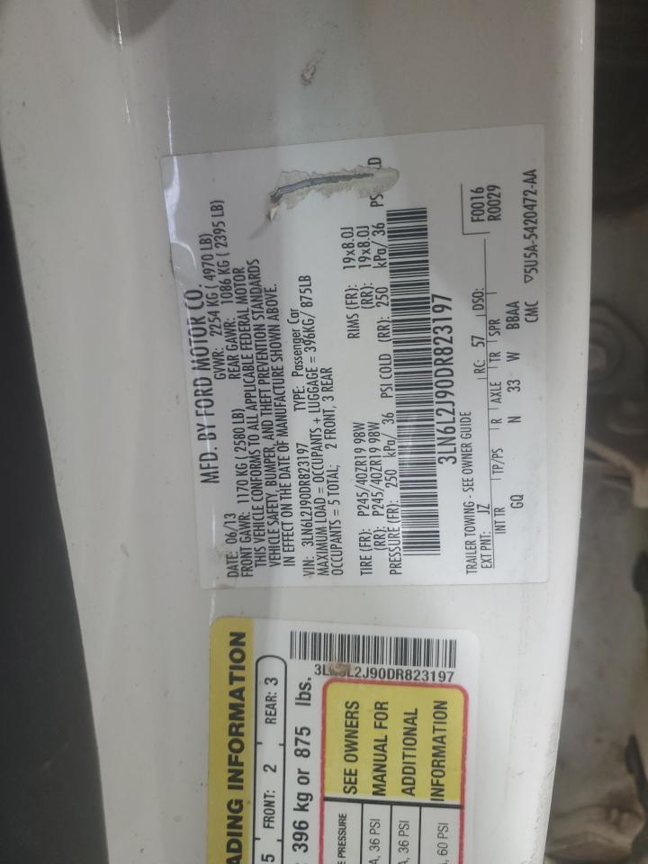 2013 Lincoln Mkz VIN: 3LN6L2J90DR823197 Lot: 80421875