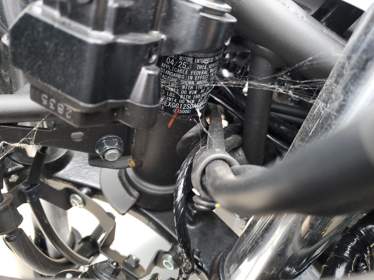 2025 Kawasaki Ex500 VIN: ML5EXGG12SDA69449 Lot: 81054445