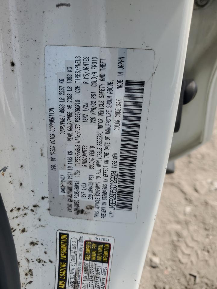 2008 Mazda Cx-7 VIN: JM3ER293680189924 Lot: 72045925