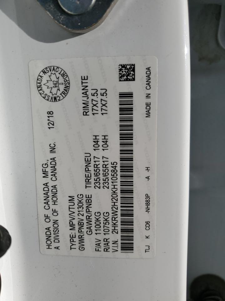 2019 Honda Cr-V Lx VIN: 2HKRW2H20KH105845 Lot: 81490265